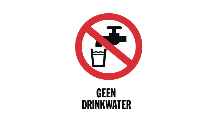 Geen drinkwater bordje - AAWATER